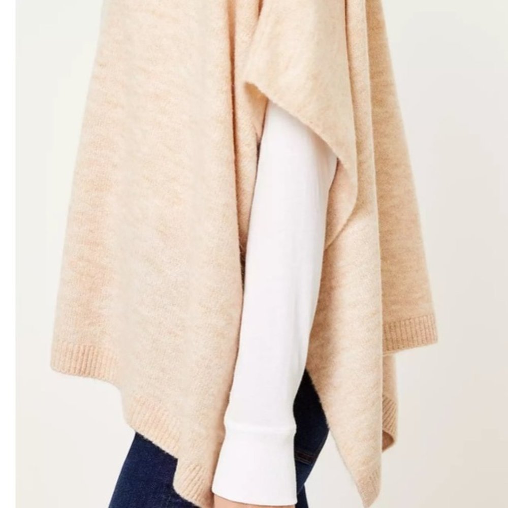 LOFT Button Neck Poncho - Picture 2 of 2